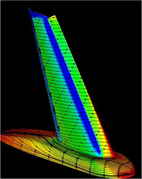 Image of a trap wing CFD solution