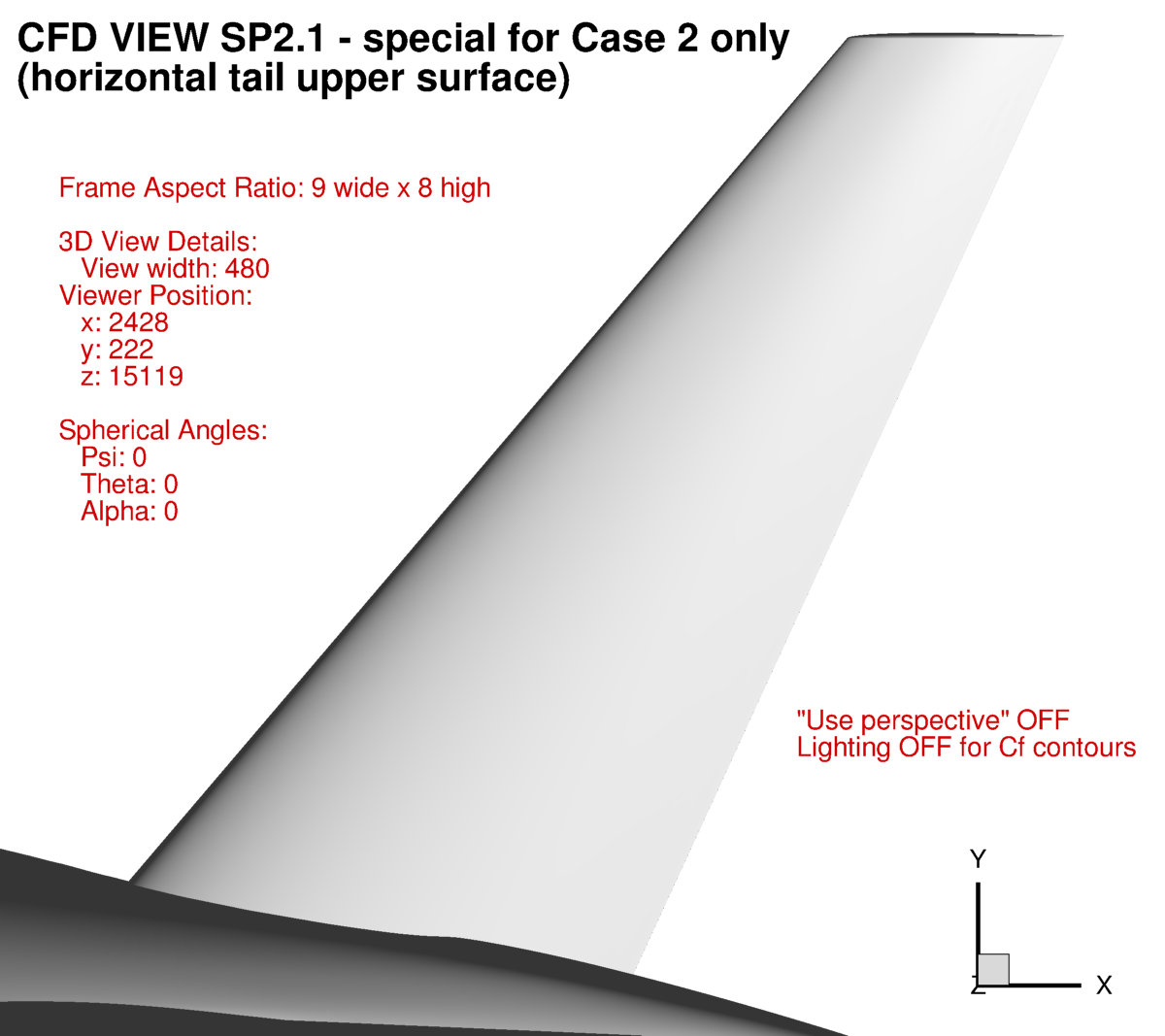 Example CFD view #SP2.1, special for Case 2, horiz tail upper